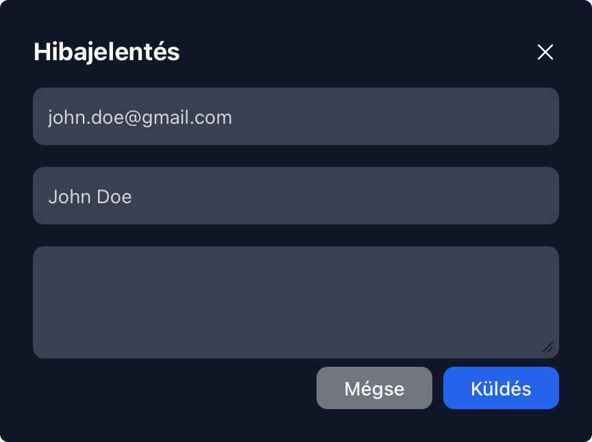 hibajelentés