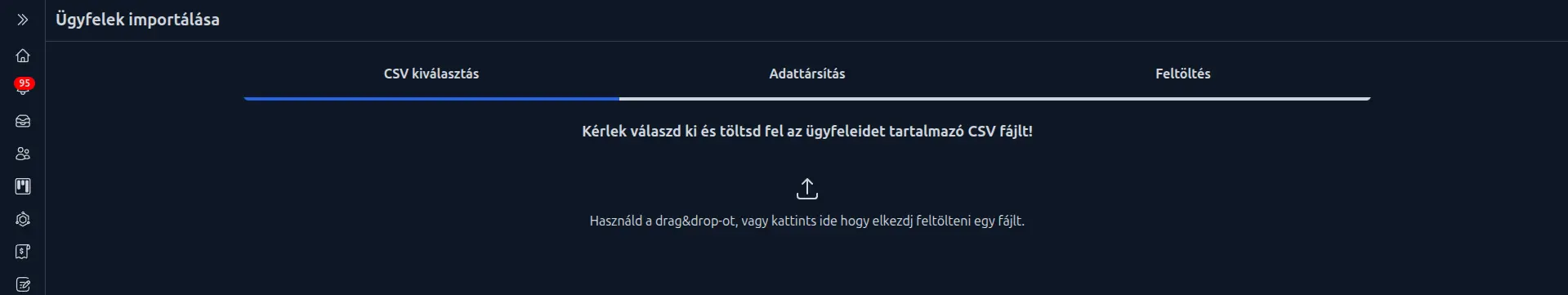 első lépés az importálásban