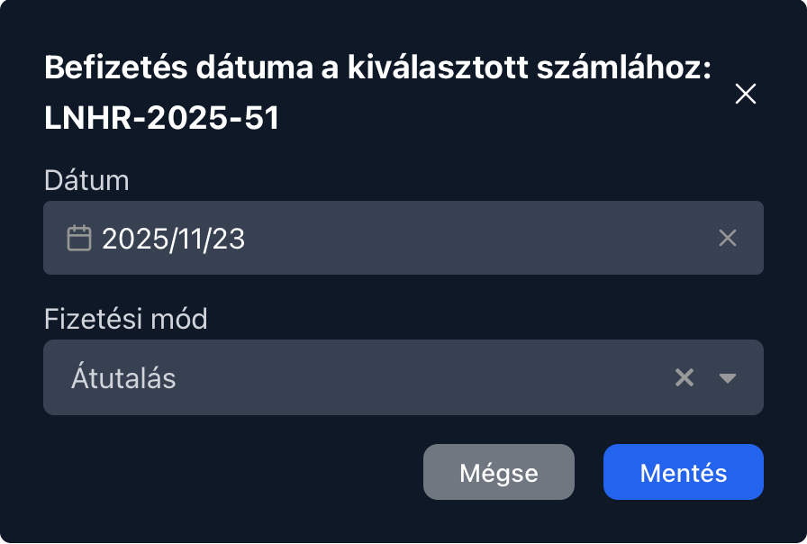 fizetettnek jelölés